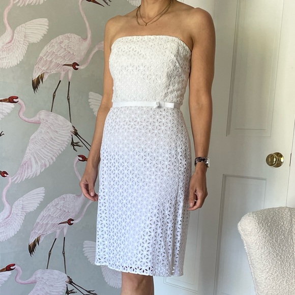 White strapless dress by Laundry - 4 - Picture 1 of 3
